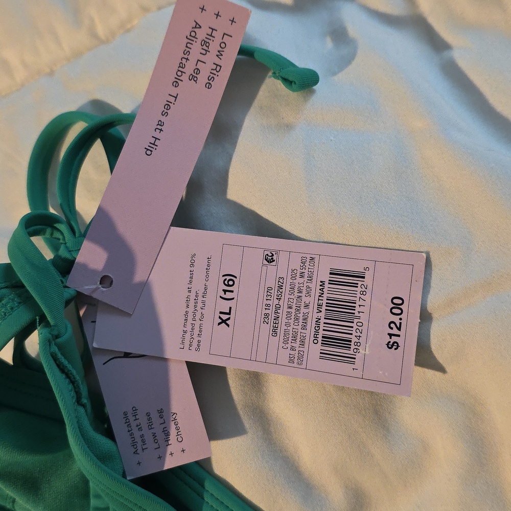 Wild Fable Green Tie-Side Bikini Bottom XL (W399) - Picture 3 of 5